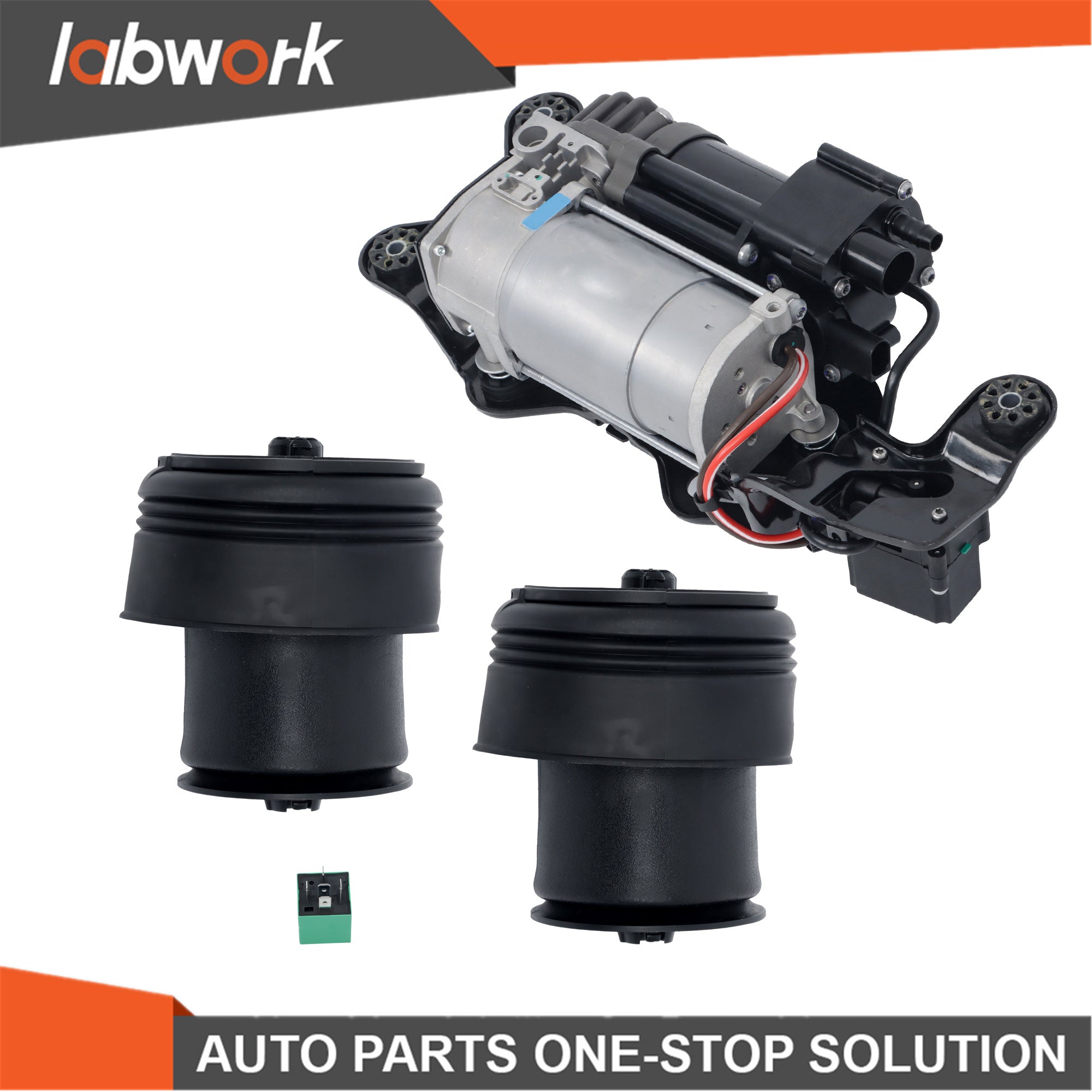 Labwork Air Suspension Compressor Kit + Rear Air Spring For BMW X5 F15 2013-2019