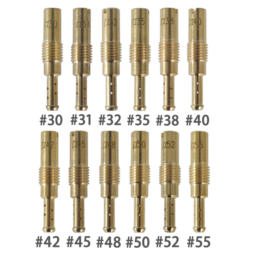 (12pcs Set) Slow/Pilot Jet for PWK OKO CVK30,31, 32,35,38,40,42,45 48 50 55