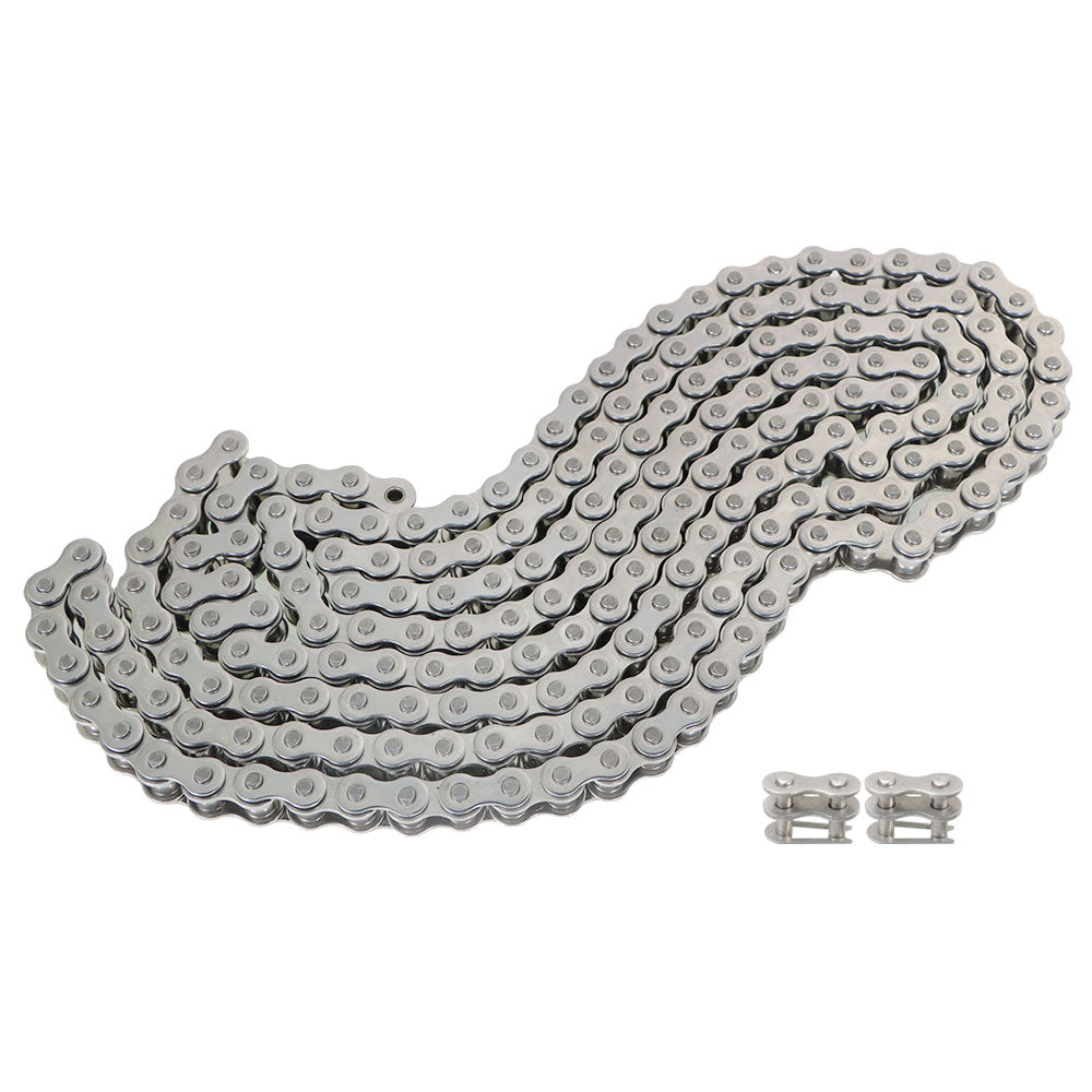 #50SS Stainless Steel Roller Chain X 10 Feet + 2 Free Connecting Links