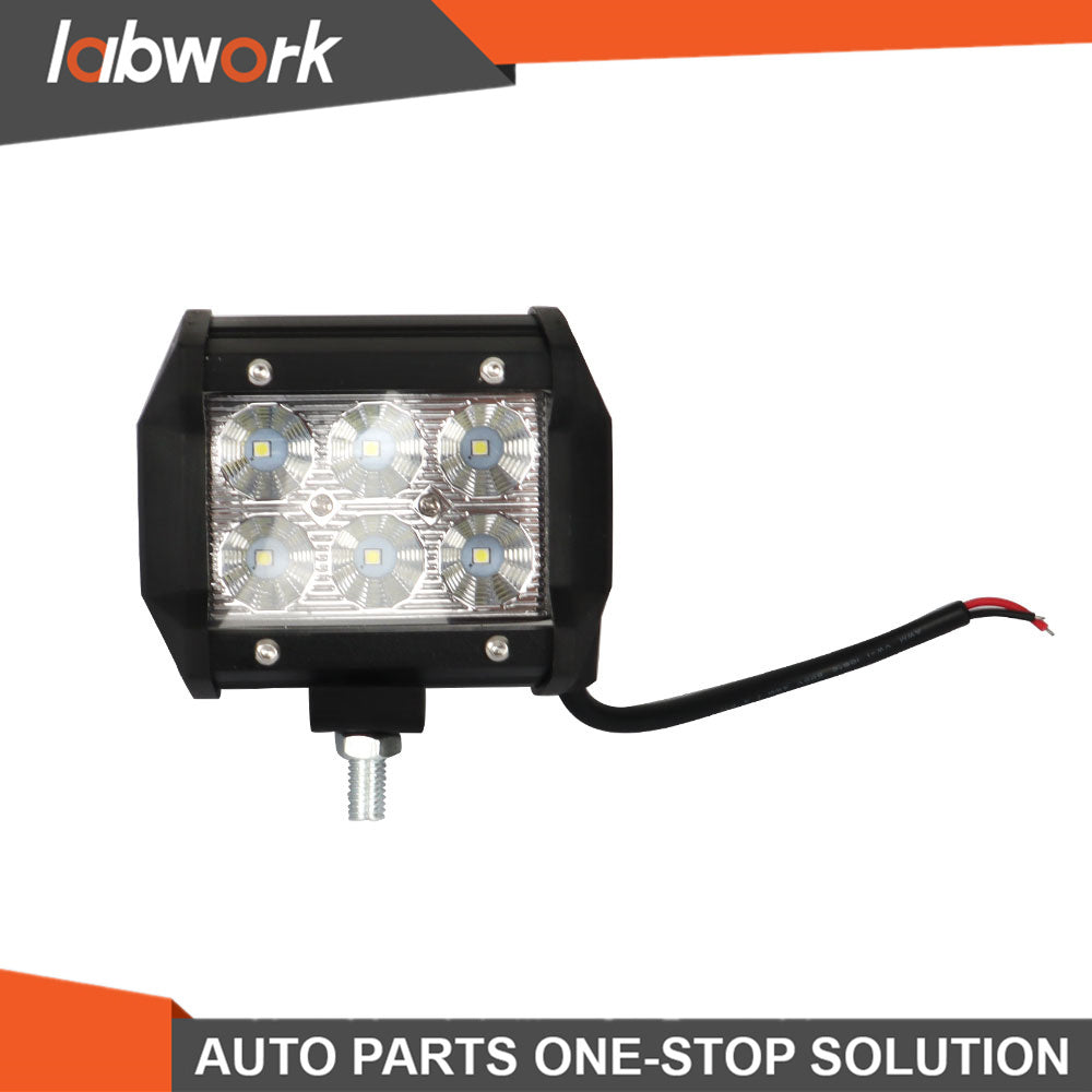 Labwork 8X 4inch 18W LED Work Light Bar Lights For Off-Road Tractor 4WD