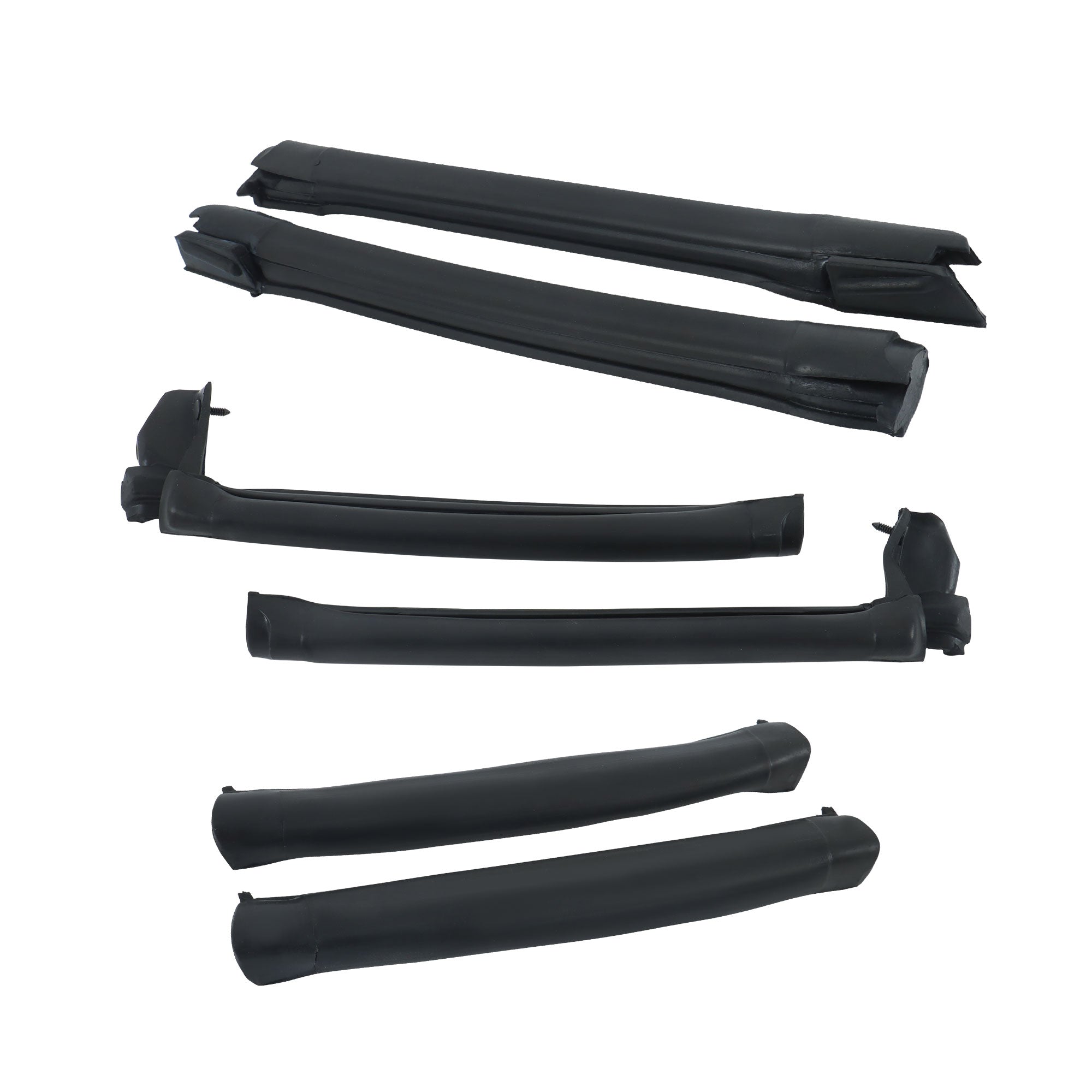 Labwork Convertible Rubber Weatherstrip Kit Front Center Rail For 01-04 Mustang