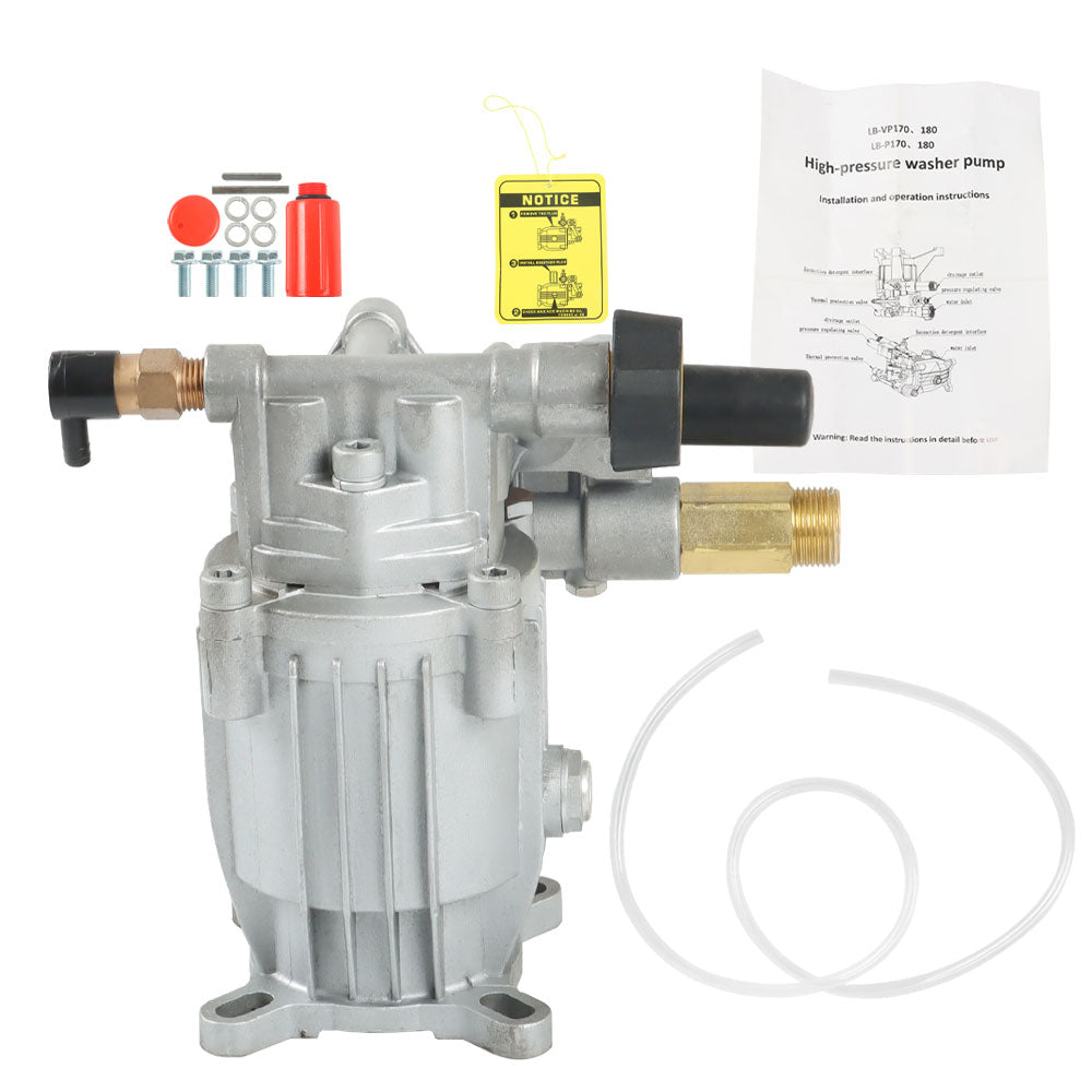 3000 PSI Pressure Washer Pump Horizontal 3/4" Shaft - MAX 2.5 GPM Oil Sealed