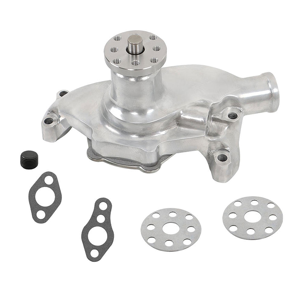 Labwork Water Pump Short Style Polished For SB Chevy 283-350 V8 Aluminum 1955-85