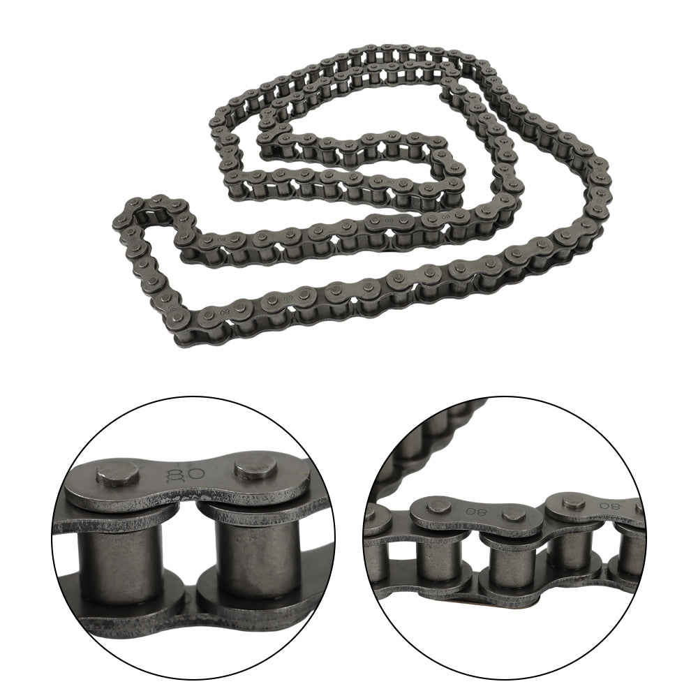 #80 Carbon steel Roller Chain x 10 ft and Free Connecting Links 1 connector