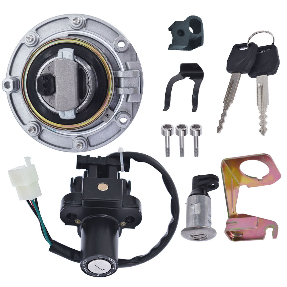 Set Ignition Switch Fuel Gas Cap Seat Lock Key For Honda CBR600RR F4/F4I VFR800