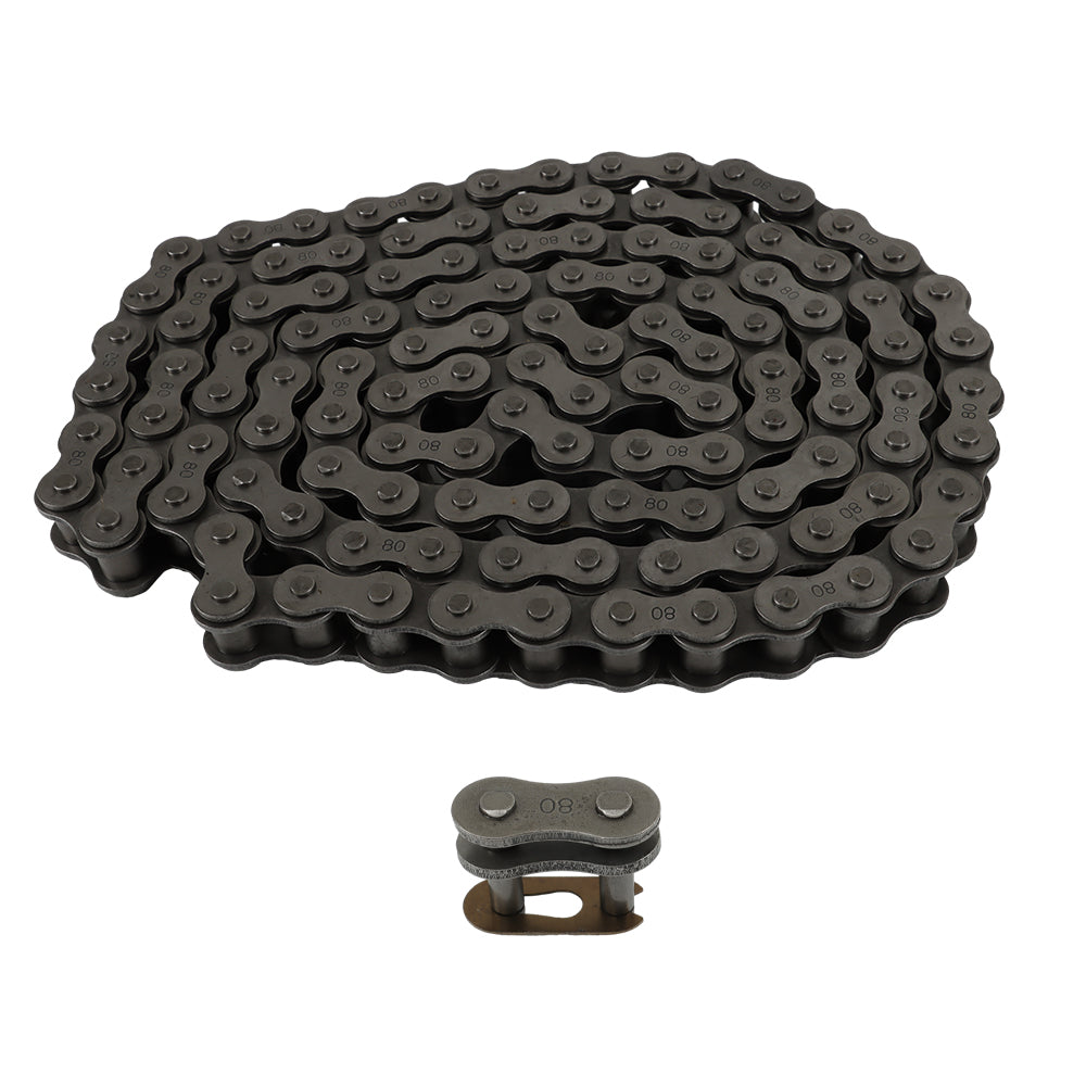 #80 Carbon steel Roller Chain x 10 ft and Free Connecting Links 1 connector