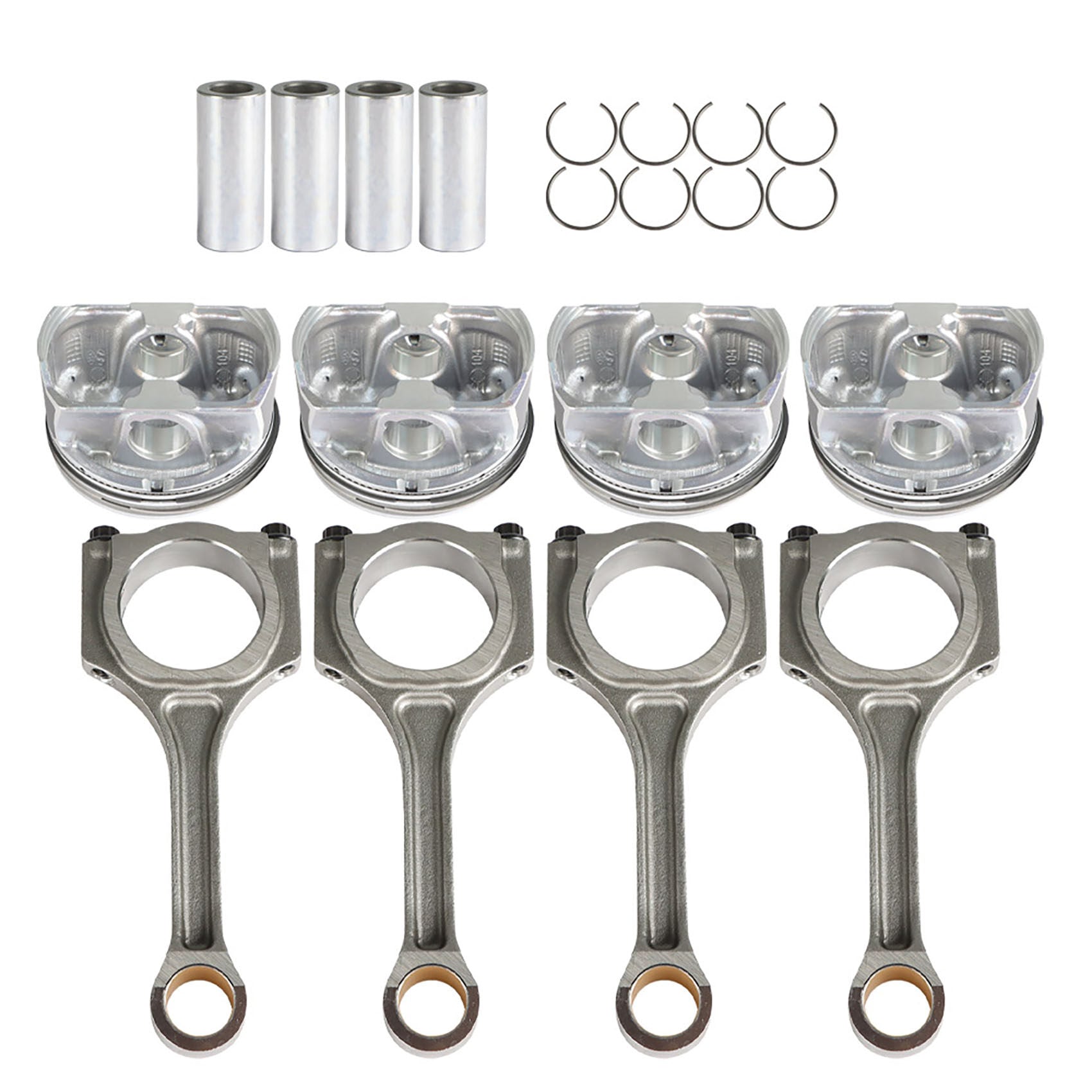 labwork 4 x Connecting Rod Piston Kit 23040-2G200 23410-25201 Replacement for 2011-2019 Hyundai Sonata Sorento Optima 2.4L