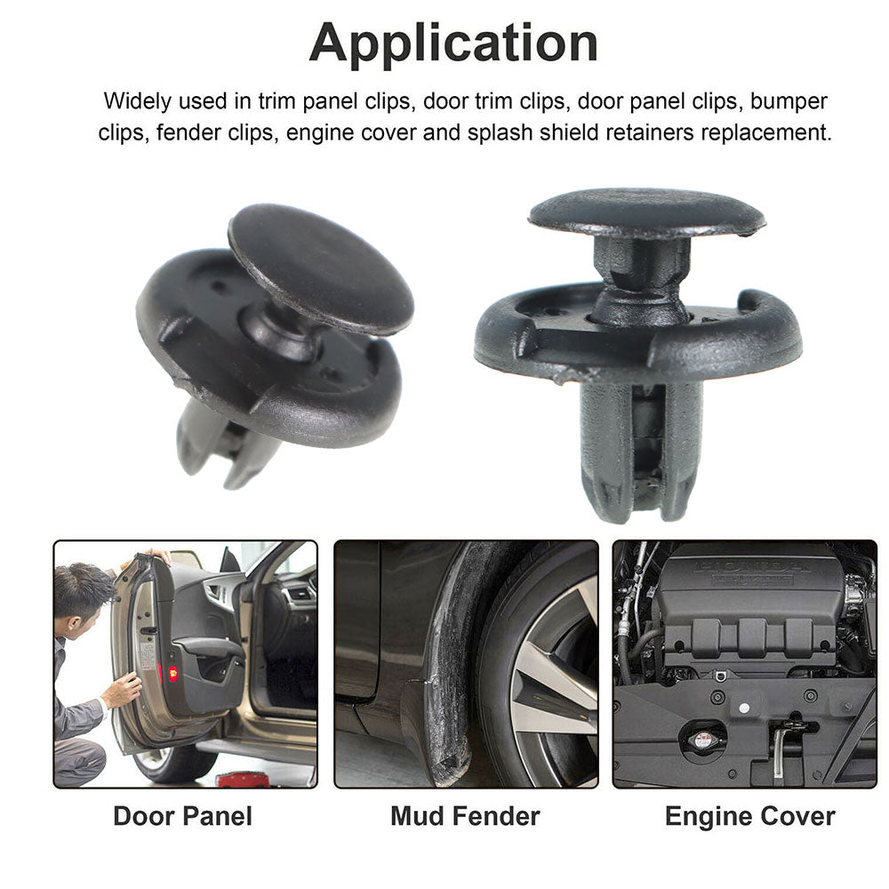 100x Fender Liner Clips Push Retainer For Honda Civic Accord Acura Integra Lab Work Auto