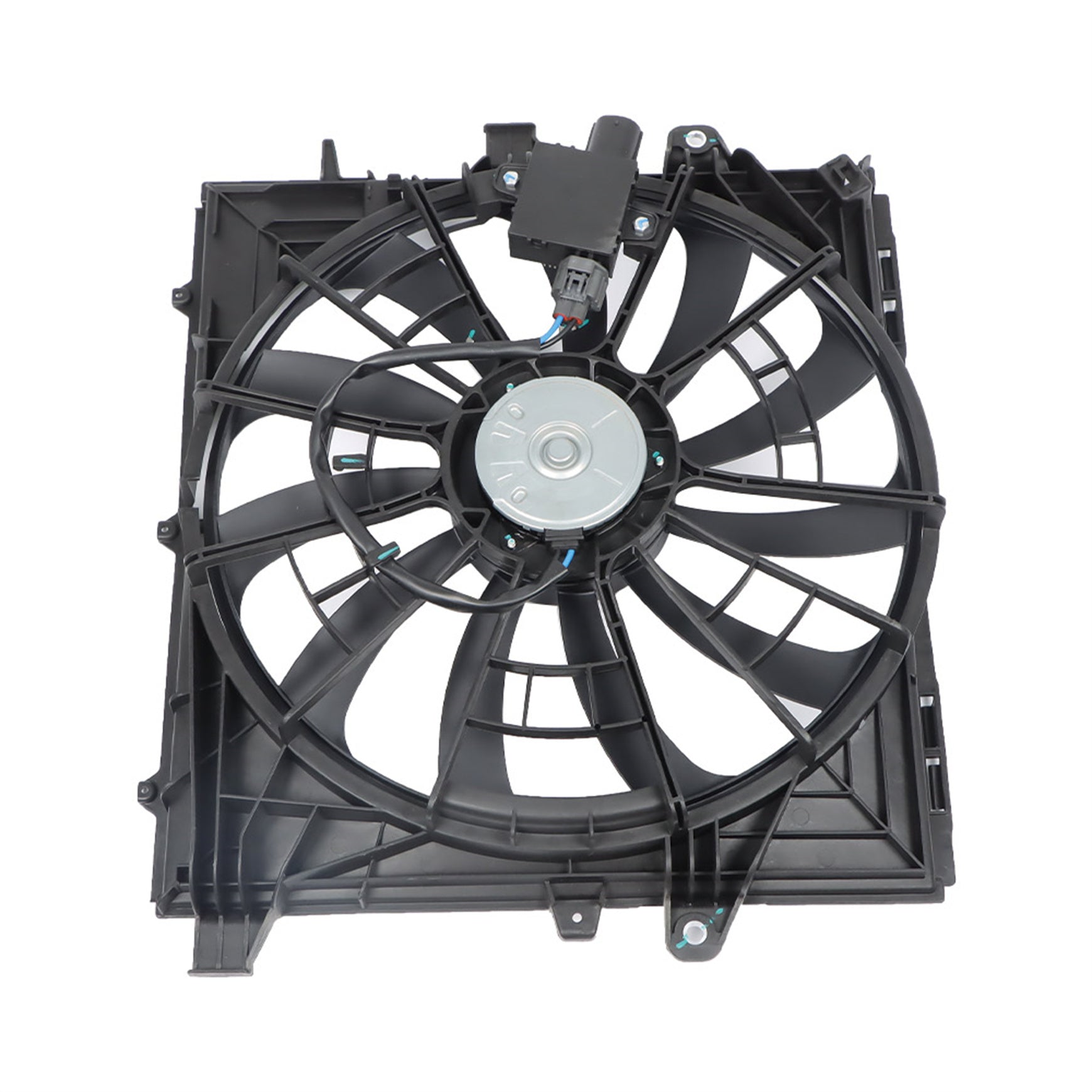 labwork Radiator Cooling Fan Assembly With Fan Control Module Standard Cooling Replacement for 2013-2015 Cadillac ATS Center