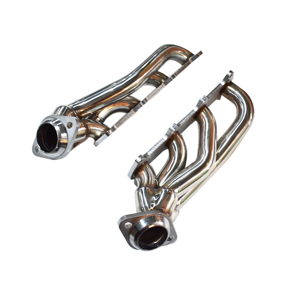 2x Stainless Exhaust Manifold Shorty Header For Ford 04-10 F150 5.4L V8 Lab Work Auto