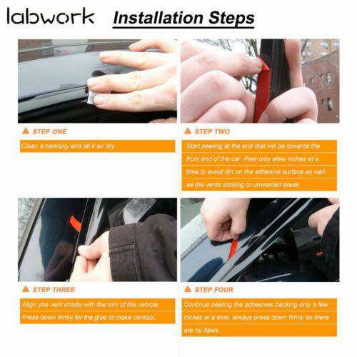 4pcs Window Visors Deflector Vent Sun Rain Guard Shade For Ford Fusion 2013-2020 Lab Work Auto