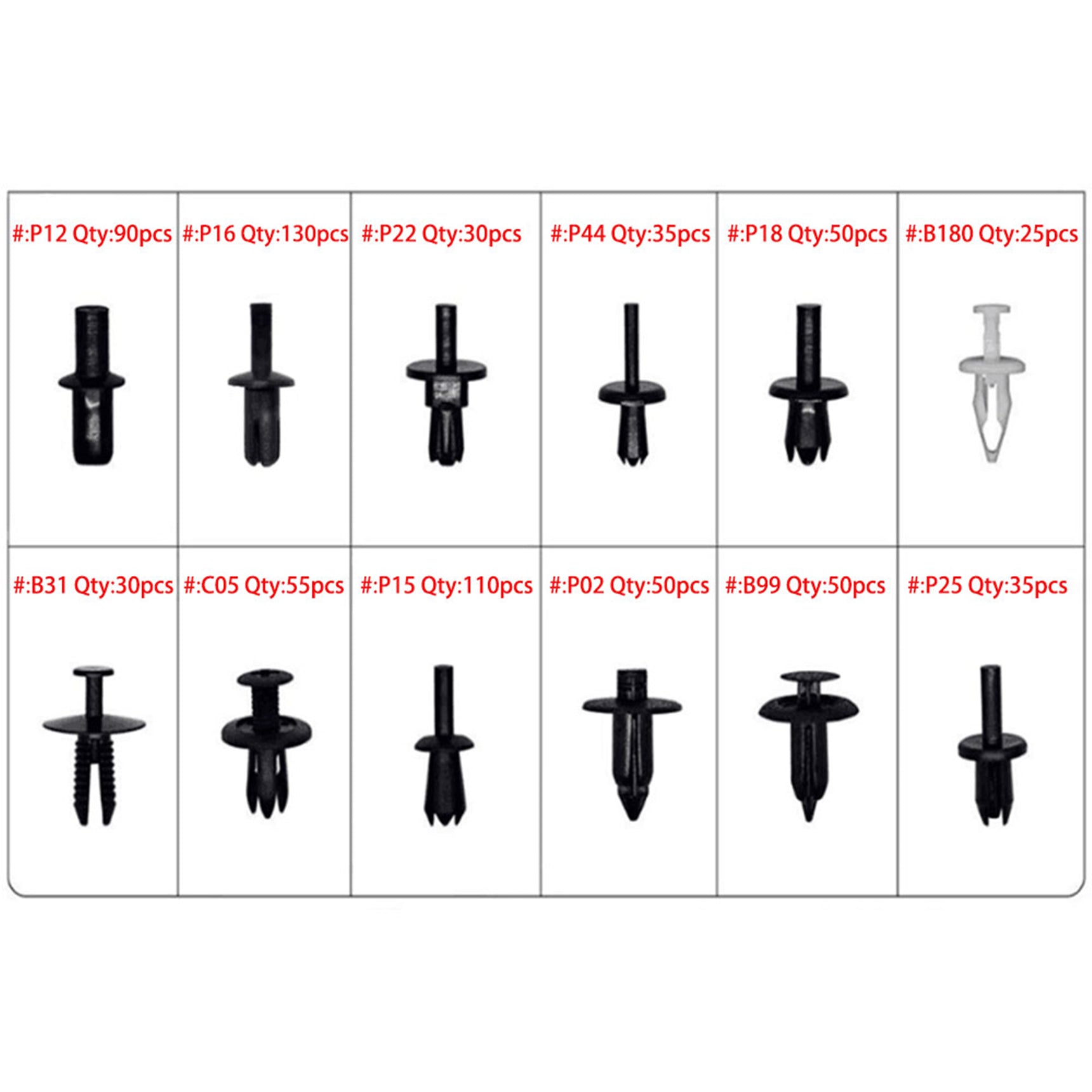 690-piece Car Automotive Push Pin Rivet Trim Clip Panel Body Interior Assortment Retainer Assortment Clips Lab Work Auto