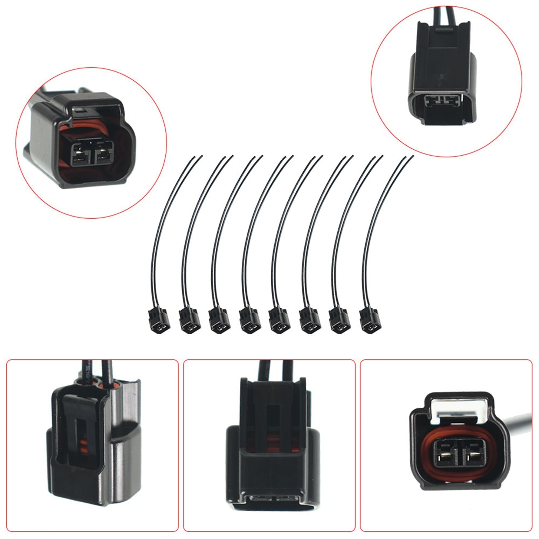 8x Ignition Coil Connector Plug Fit for Ford F-150 F-250 F-350 E-150 E-250 E-350 Lab Work Auto