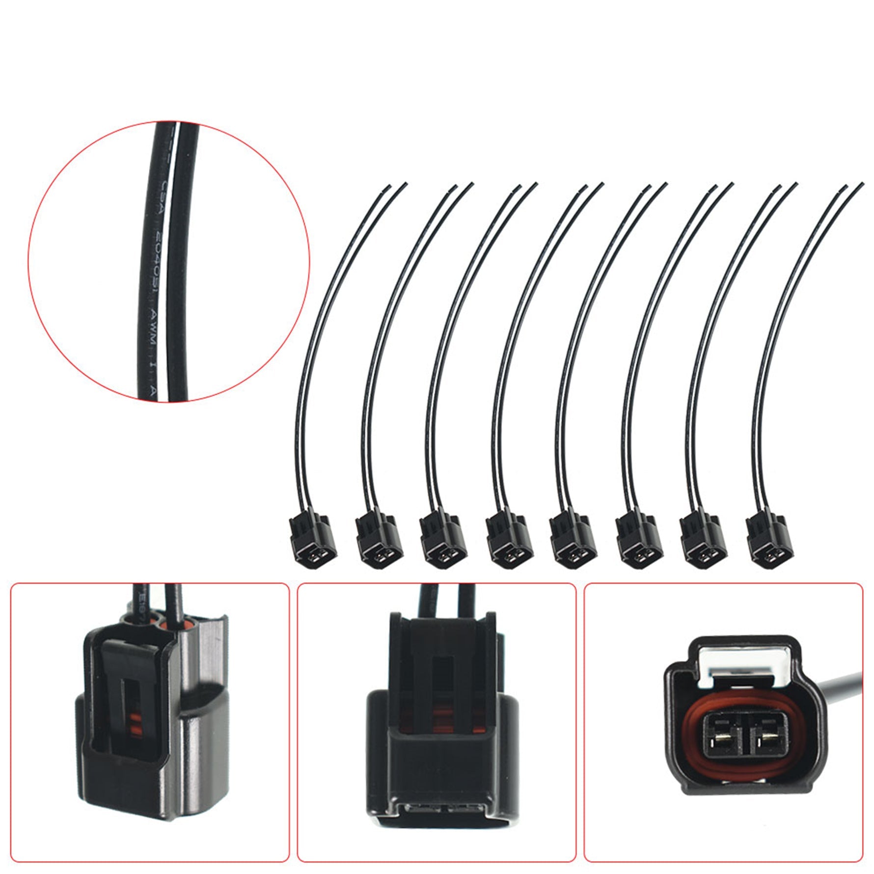 8x Ignition Coil Connector Plug Fit for Ford F-150 F-250 F-350 E-150 E-250 E-350 Lab Work Auto