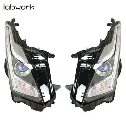 Clear Lens Halogen Projector Headlight Fit For 2013-2018 Cadillac ATS Right&Left Lab Work Auto