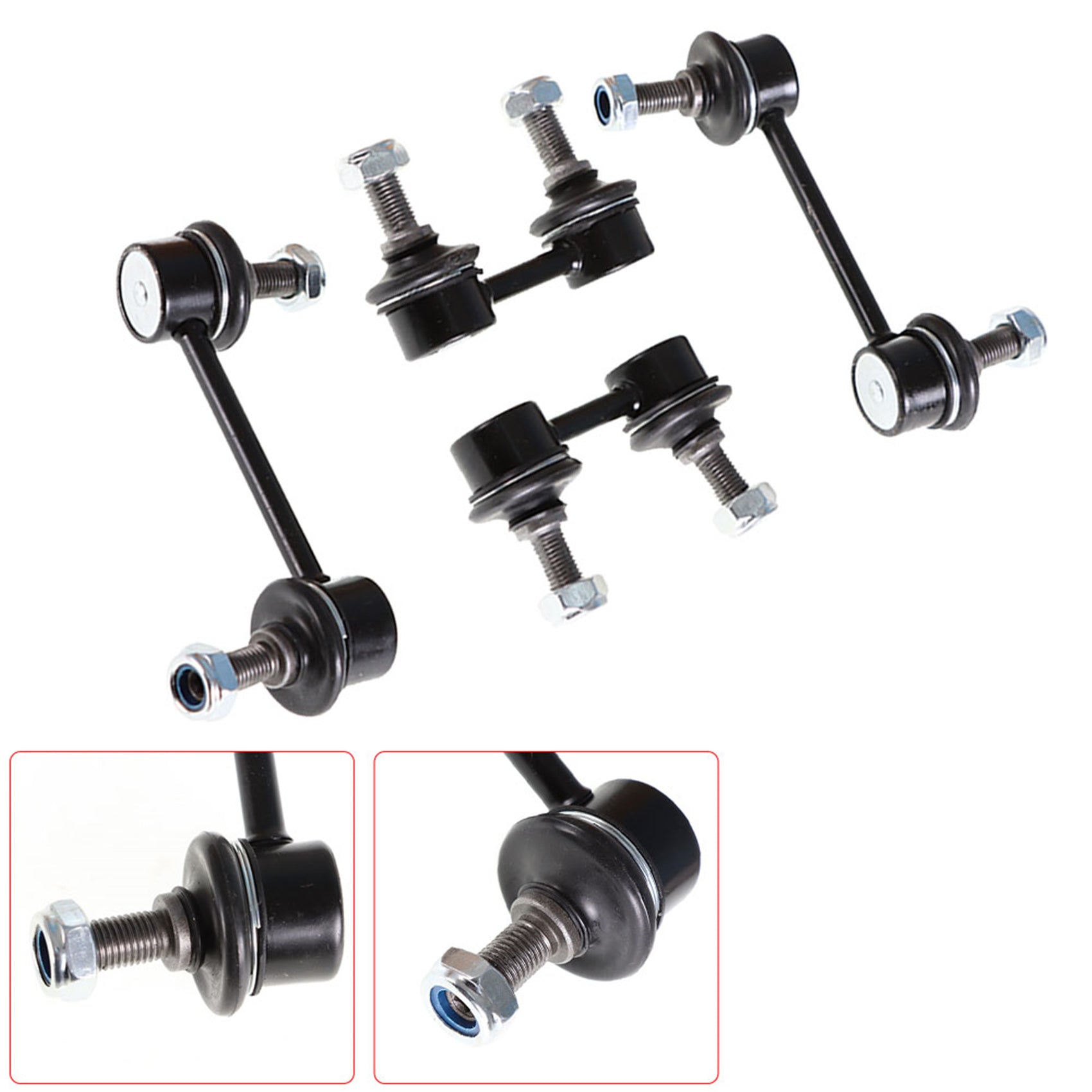 For Corolla Prizm Celica Sway Bar Links Front Rear Driver Passenger Kit 4Pc - Lab Work Auto