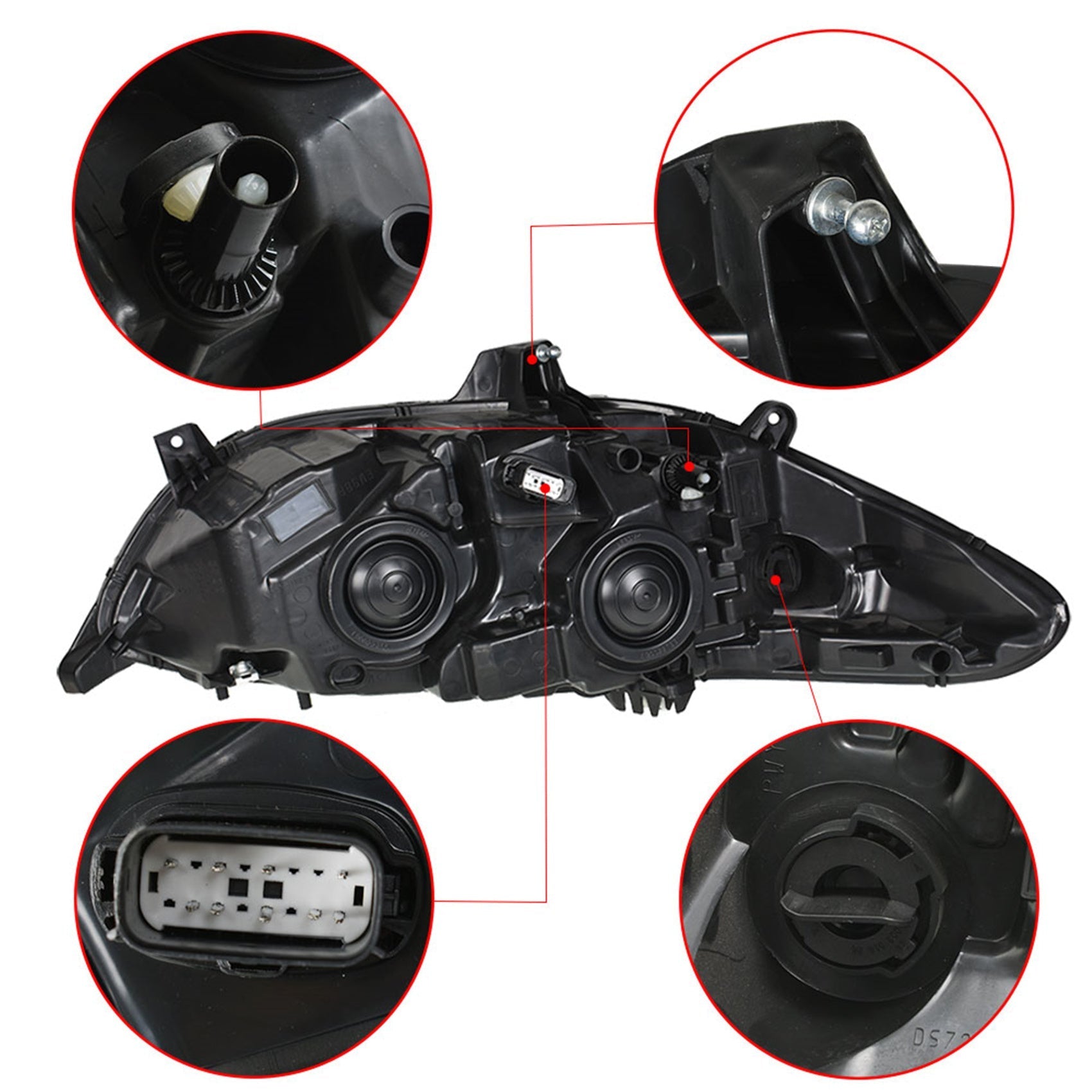 Headlight Light Lamp For Ford Fusion 2013 2014-2016 Driver Left Side Halogen Lab Work Auto