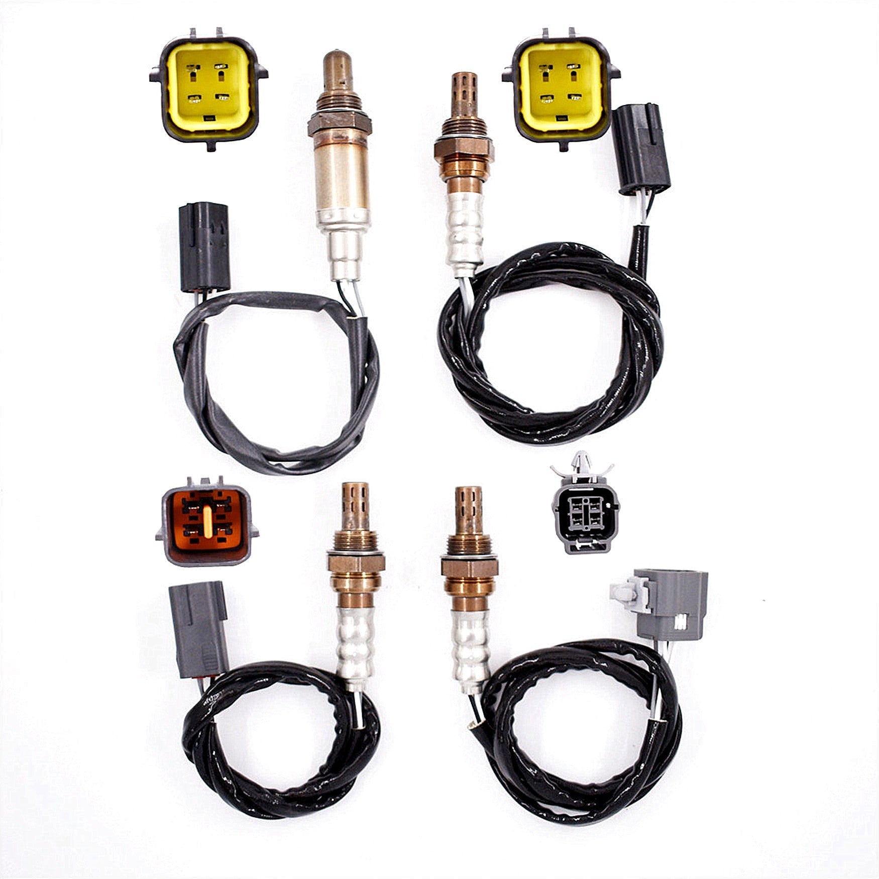 LABWORK 4PCS Oxygen O2 02 Sensor 1 & 2 for 2003-2005 Mazda 6 3.0L Upper + Lower Lab Work Auto