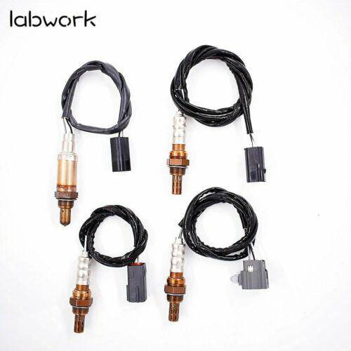 LABWORK 4PCS Oxygen O2 02 Sensor 1 & 2 for 2003-2005 Mazda 6 3.0L Upper + Lower Lab Work Auto