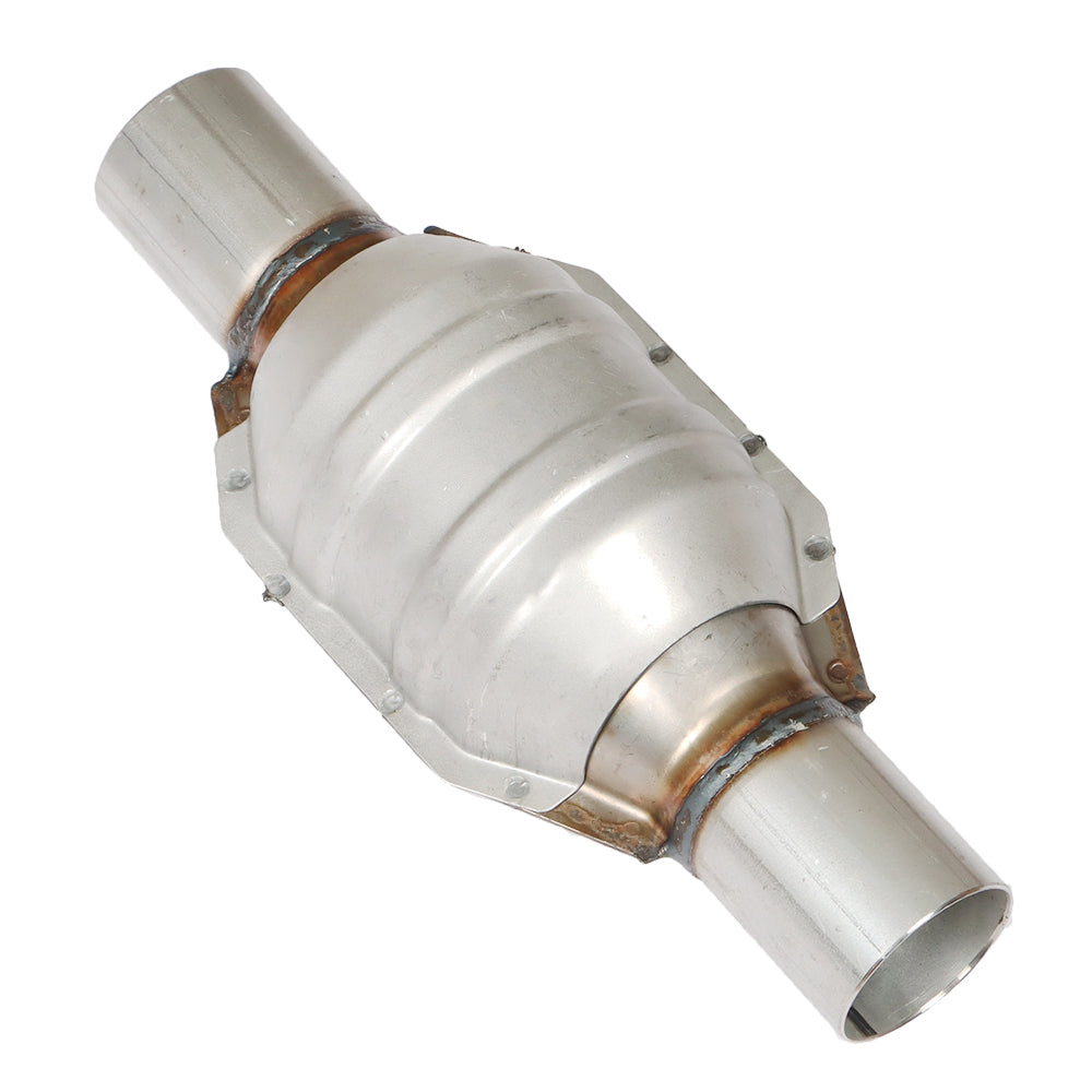 Labwork 2.25" Inlet /Outlet Length 13‘’ Universal Catalytic Converter w/ O2 Sensor Port Lab Work Auto 