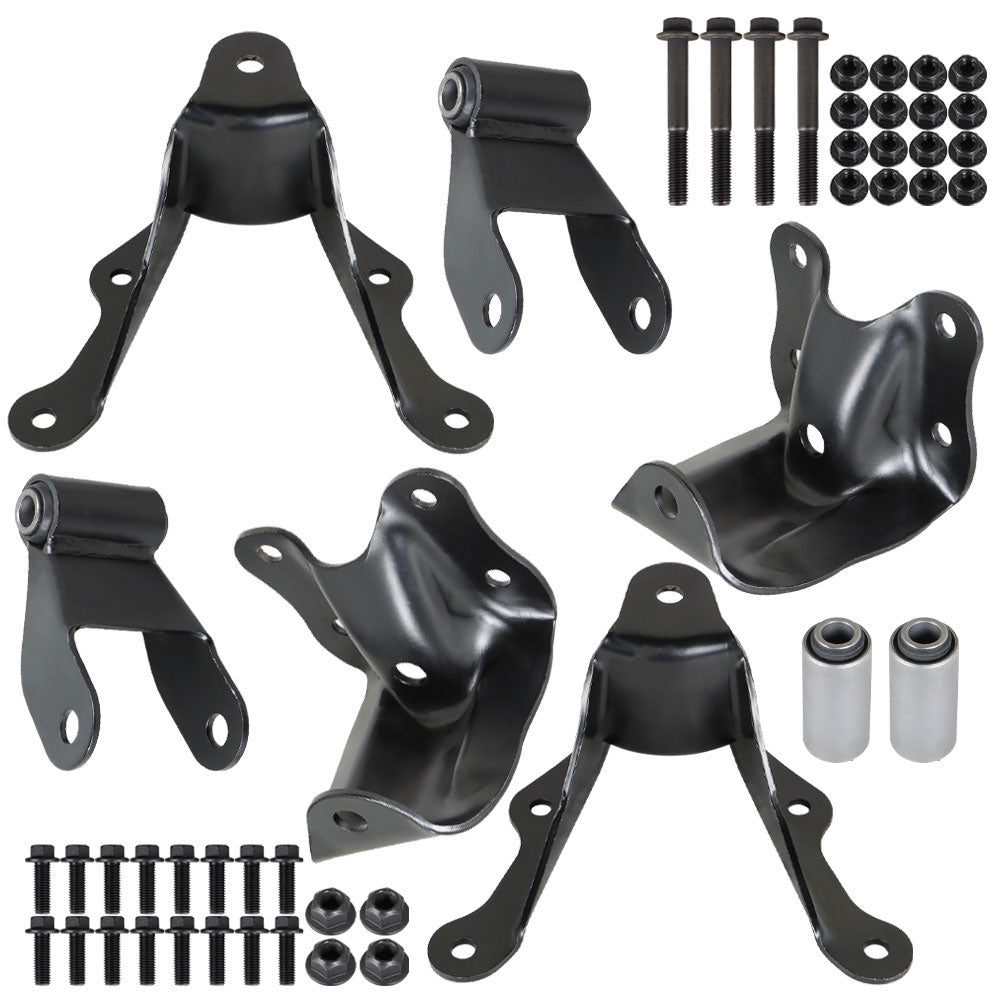 Labwork Rear Leaf Spring Shackle & Bracket Kit For 1986-1997 Ford Ranger Pickup Series Lab Work Auto