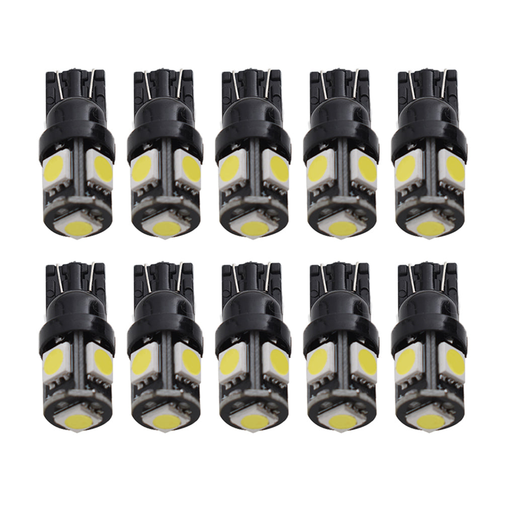 labwork 10PCS 194 LED Bulbs 6000k Super Bright 5th Generation T10 LED Bulbs 168 LED Bulb for Car Interior Dome Map Door Courtesy License Plate Lights W5W 2825 Lab Work Auto