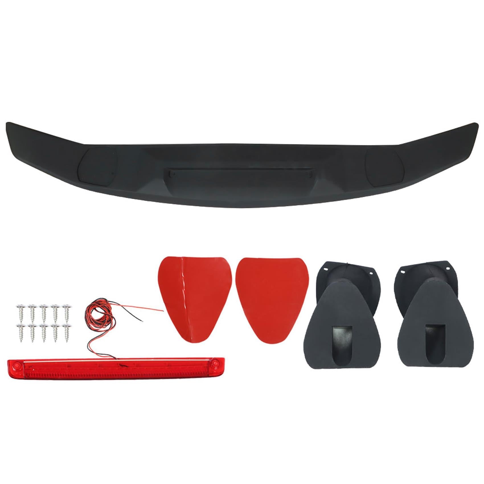labwork 2 Pedestal 52 Rear Trunk Spoiler Replacement for Accord Civic Camry 2002-2022 Assembly Black Torso Spoiler Tail with Lights Lab Work Auto