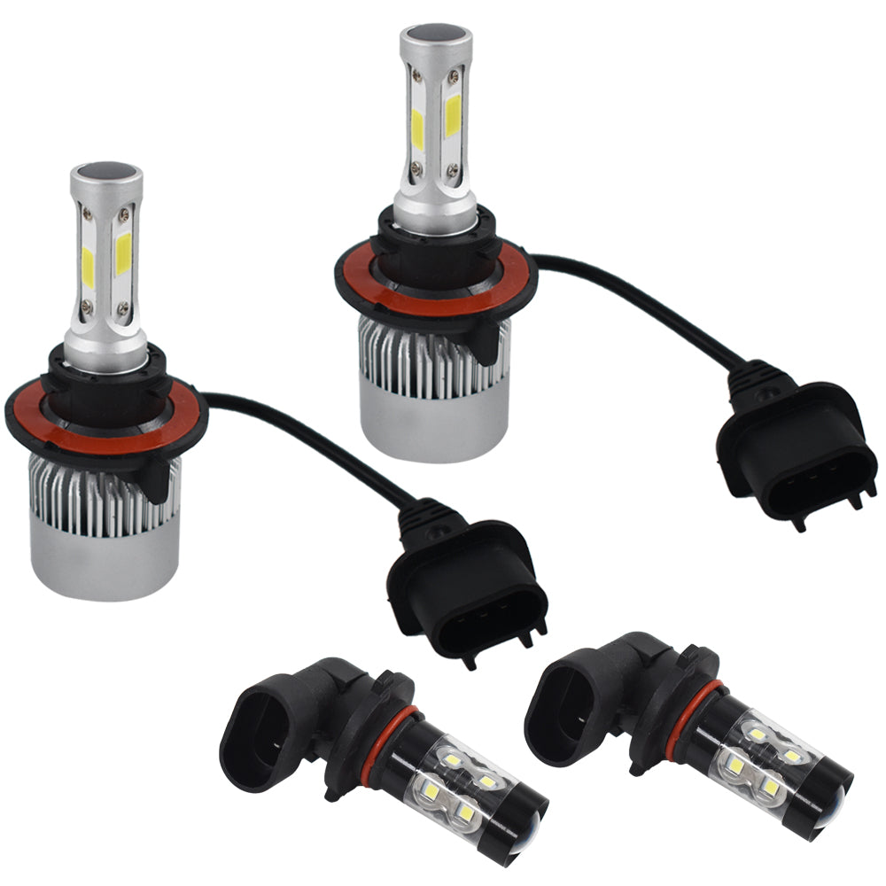 labwork 9008 H1 LED 6000K White Headlight+9145 H10 Fog Light For 2005-2019 Ford Lab Work Auto