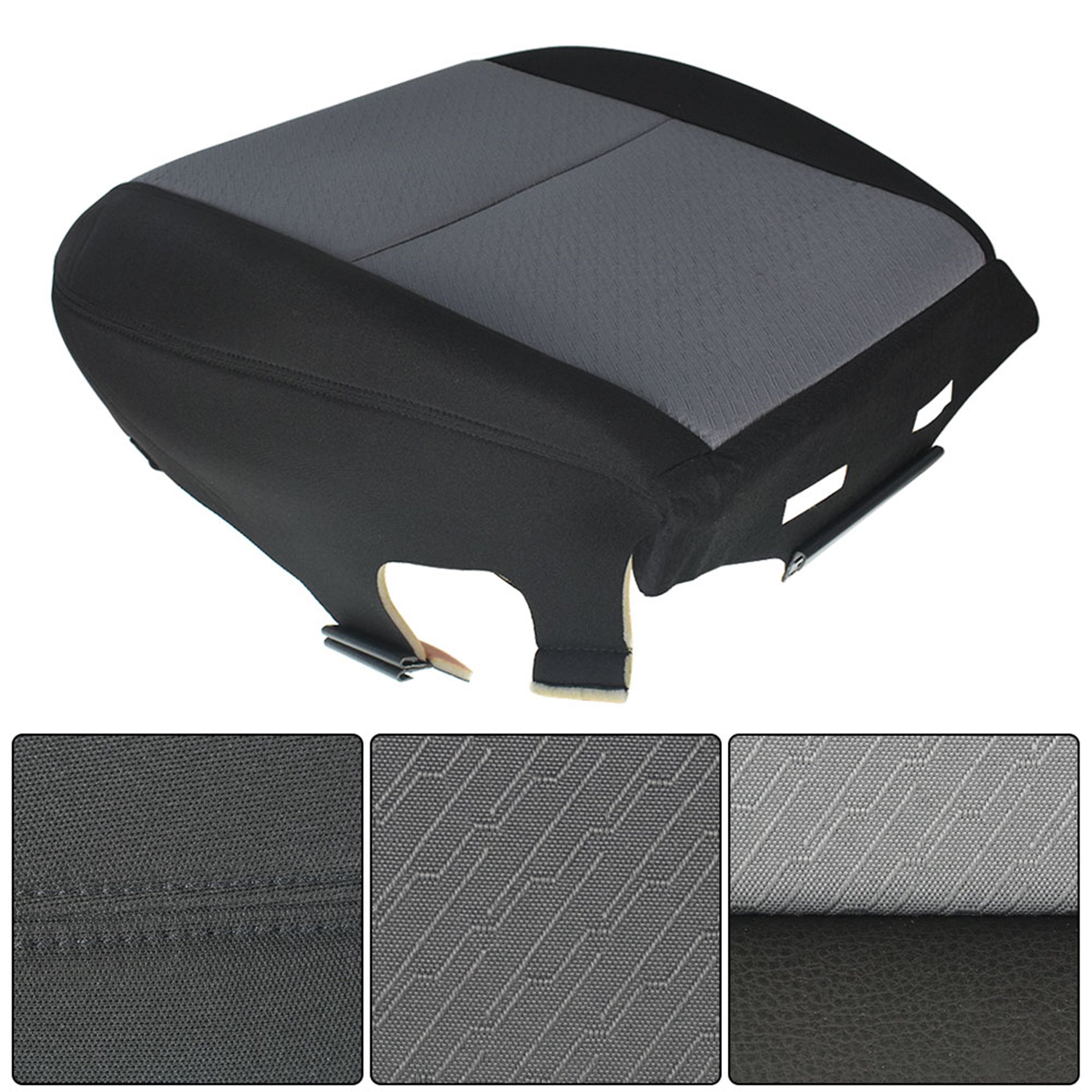 labwork Bottom Seat Cover Cloth For Chevy 07-14 Silverado 1500 2500 3500HD Black Lab Work Auto