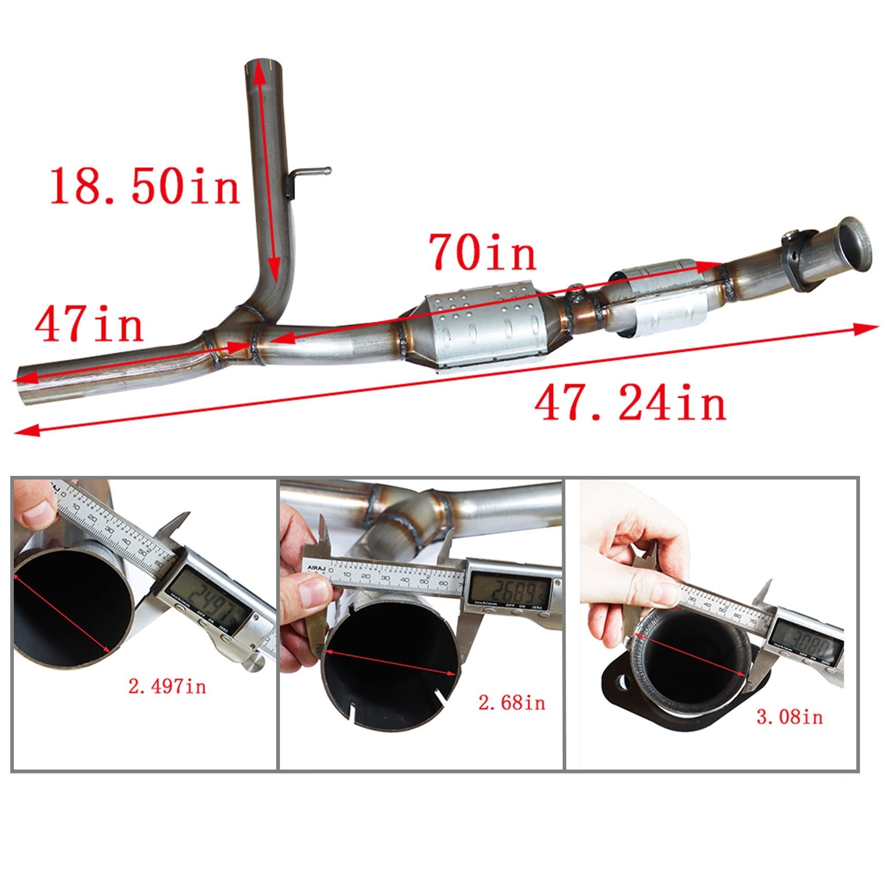 labwork Catalytic Converters Left Right For 2004 2005 2006 Ford F-150 5.4L 4WD Lab Work Auto