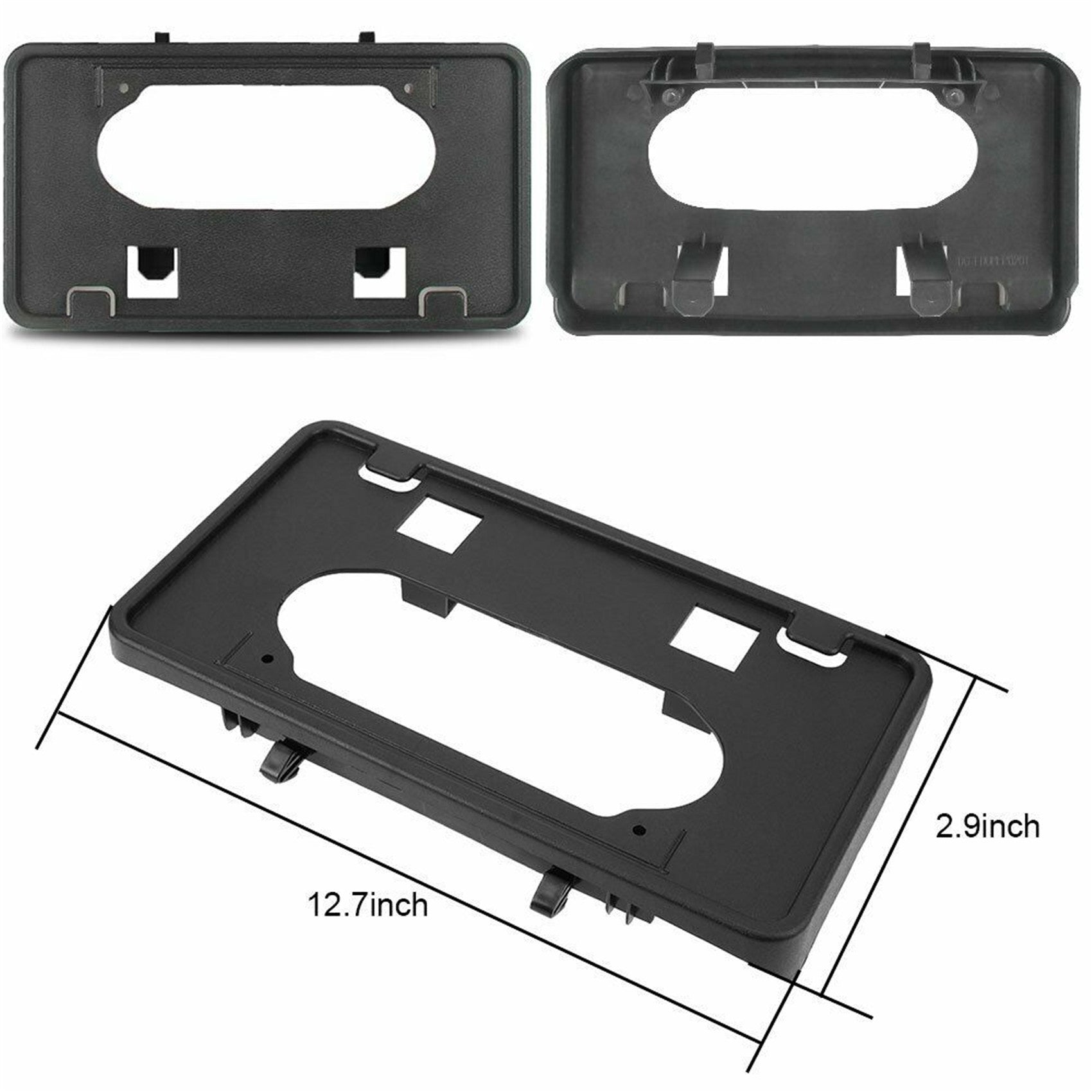 labwork Front Bumper Guards Pads License Plate Frame Bracket Replacement for 2009-2014 Ford F-150 9L3Z17E810B 9L3Z17A385A Lab Work Auto