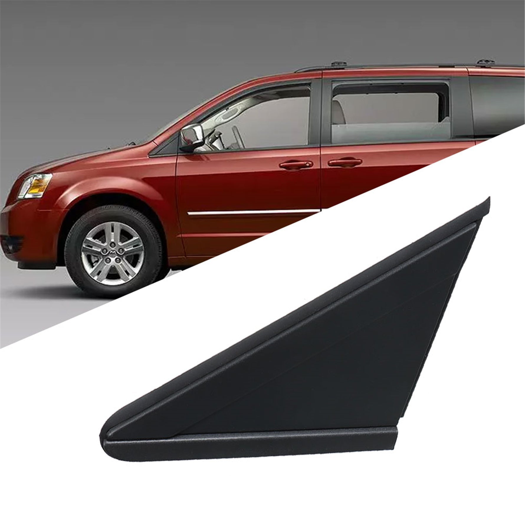 labwork Mirror Flag Applique Front Driver Left Side For 08-20 Grand Caravan Country&Town Lab Work Auto