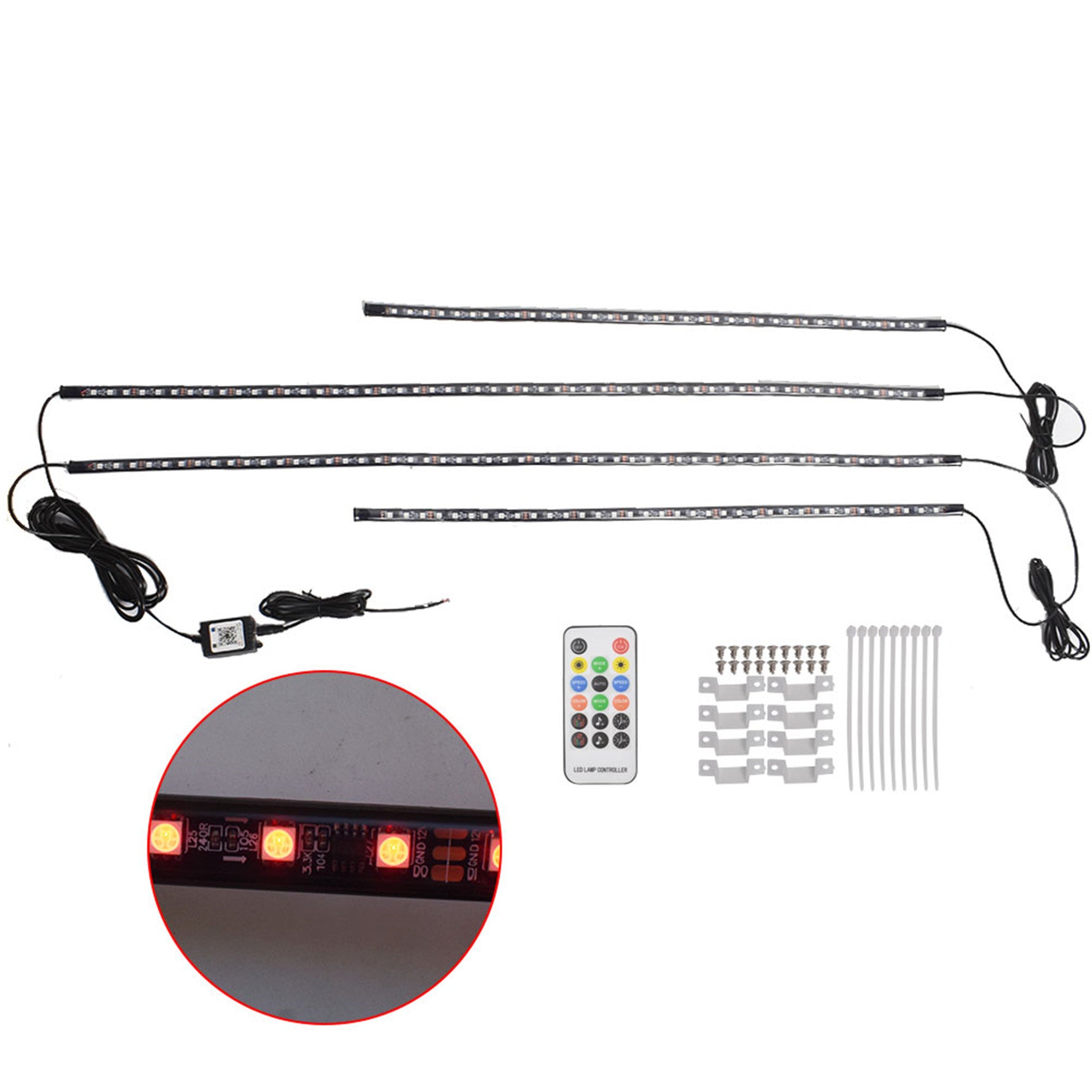 labwork RGB Dreamcolor led Car underglow lights music strip APP remote control - Lab Work Auto