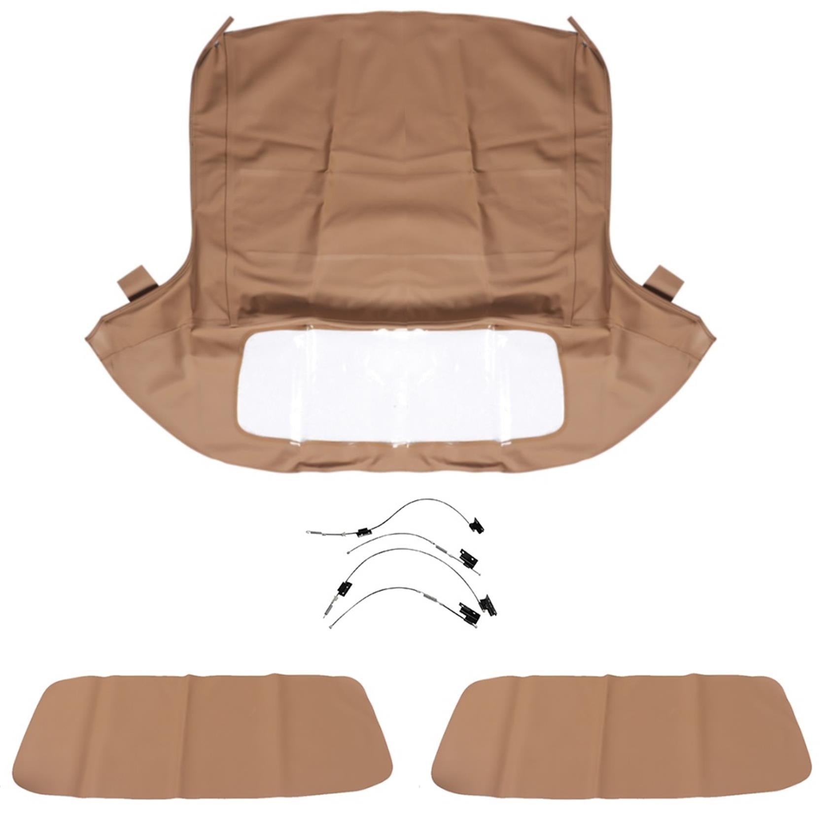 labwork Soft Top with Plastic Window Tan Twill Replacement for New BMW Z3 1996-2002 Convertible Lab Work Auto
