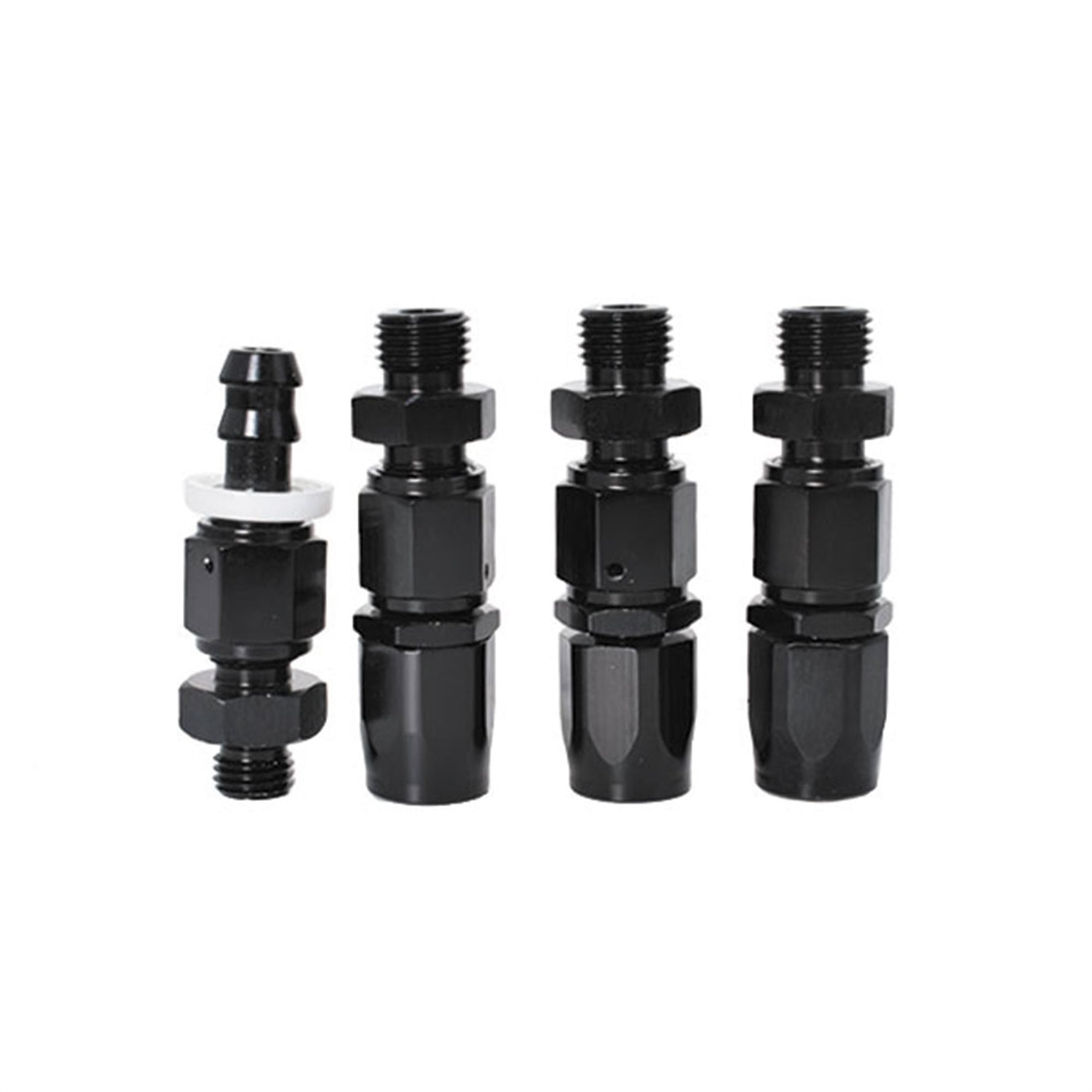 labwork Universal Adjustable Fuel Pressure Regulator Kit with 0-100 Psi Pressure Gauge AN-6 Fuel Line Hose Fitting Connectors Kit Black Lab Work Auto
