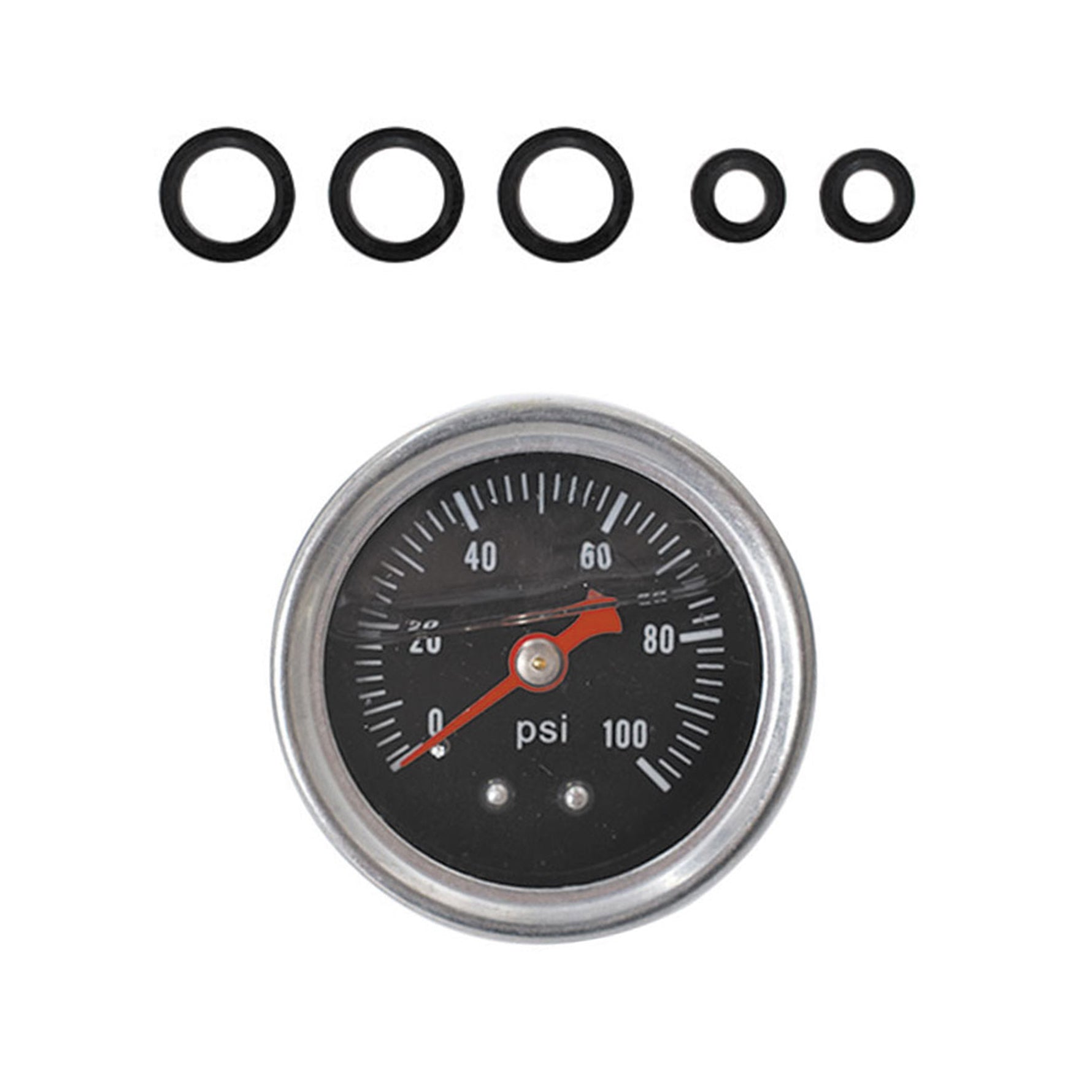 labwork Universal Adjustable Fuel Pressure Regulator Kit with 0-100 Psi Pressure Gauge AN-6 Fuel Line Hose Fitting Connectors Kit Black Lab Work Auto